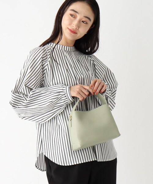 OPAQUE.CLIP(オペークドットクリップ)の「◆【2WAY/軽量】ワンハンドルミニバッグ(ショルダーバッグ・レディース・ライトグリーン/ブラック/ベージュ/シルバー・00)」の13枚目の写真