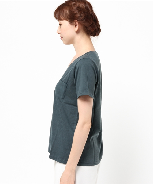 OUTLET(アウトレット)の「【WHO'S WHO gallery】Dmchemicalvneck(Tシャツ/カットソー・レディース・イエロー/ブルー/オレンジ/パープル/グリーン/チャコールグレー・FREE)」の13枚目の写真
