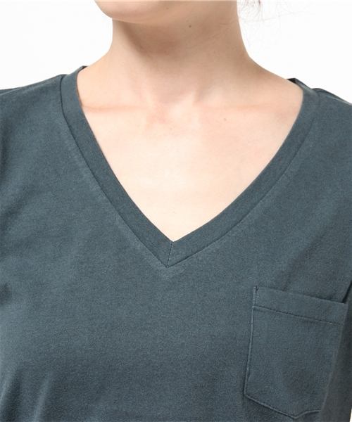 OUTLET(アウトレット)の「【WHO'S WHO gallery】Dmchemicalvneck(Tシャツ/カットソー・レディース・イエロー/ブルー/オレンジ/パープル/グリーン/チャコールグレー・FREE)」の7枚目の写真