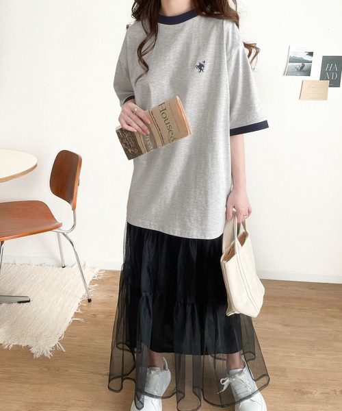 Java(ジャバ)の「《Javaジャバコラボ》大人の上質Tシャツ。オーガニックコットンリンガー刺繍Tシャツ(Tシャツ/カットソー・レディース・オートミール/ベージュ/杢グレー/ホワイト・SMALL/MEDIUM/LARGE/X-LARGE)」の15枚目の写真