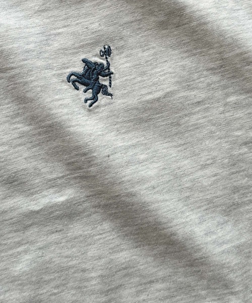 Java(ジャバ)の「《Javaジャバコラボ》大人の上質Tシャツ。オーガニックコットンリンガー刺繍Tシャツ(Tシャツ/カットソー・レディース・オートミール/ベージュ/杢グレー/ホワイト・SMALL/MEDIUM/LARGE/X-LARGE)」の7枚目の写真