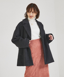 abahouse mavie | シャギーミドルコート(ピーコート)