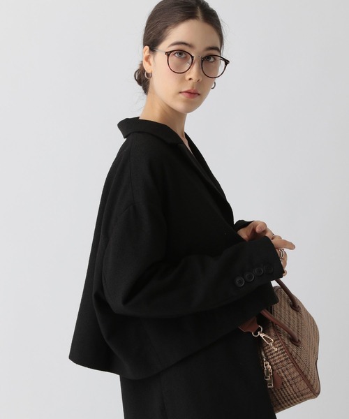 saloon（サルーン）の「SALOON(サルーン)/ネップツイード短丈ジャケット（テーラードジャケット・レディース・ブラック/ブラウン・FREE）」の16枚目の写真