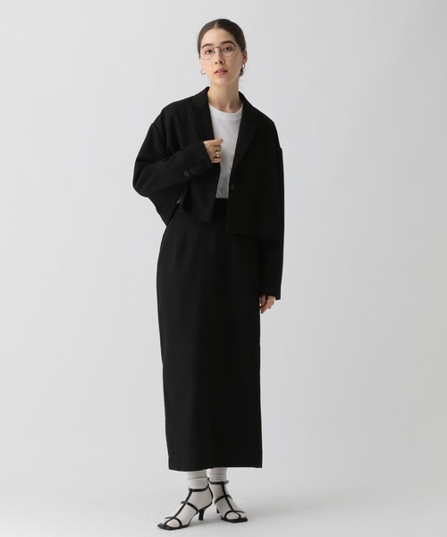 saloon（サルーン）の「SALOON(サルーン)/ネップツイード短丈ジャケット（テーラードジャケット・レディース・ブラック/ブラウン・FREE）」の18枚目の写真