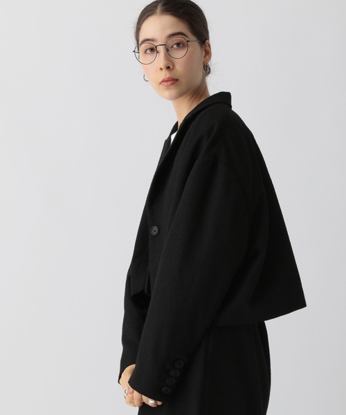 saloon（サルーン）の「SALOON(サルーン)/ネップツイード短丈ジャケット（テーラードジャケット・レディース・ブラック/ブラウン・FREE）」の22枚目の写真