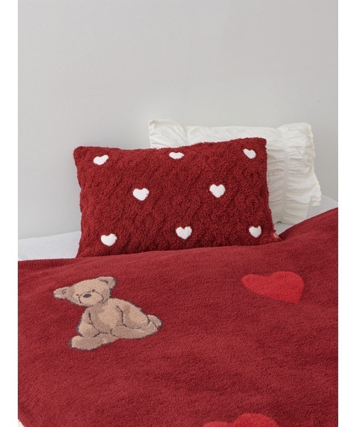 gelato pique Sleep(ジェラートピケスリープ)の「【Sleep】【HOLIDAY】ハートジャガードピローケース(寝具・レディース・オフホワイト/レッド・FREE)」の8枚目の写真