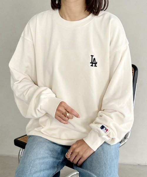 MLB(メジャーリーグベースボール)の「【MLB/エムエルビー】メジャーリーグベースボール 別注 チームロゴ刺繍 裏毛スウェット(スウェット・レディース・グレー系その他/ネイビー/ブラック/その他1/その他2/グレー・M/L)」の6枚目の写真