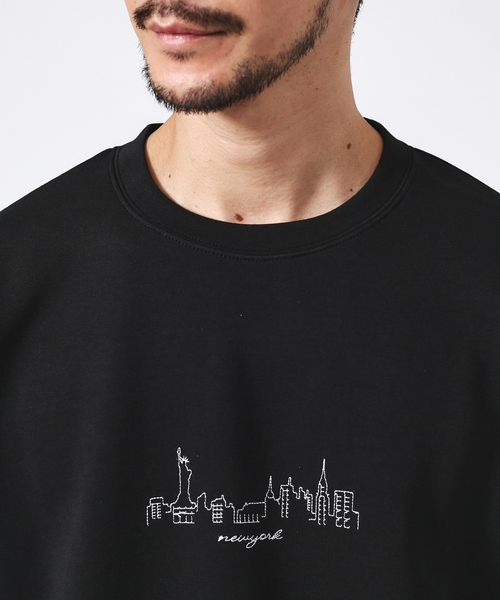 ABAHOUSE GRAY(アバハウスグレイ)の「【CITY】シルキーダンボール 刺繍 プルオーバー / スウェット(スウェット・メンズ・グレイッシュベージュ/ブラック/グレイッシュブルー/ホワイト・46/48)」の8枚目の写真