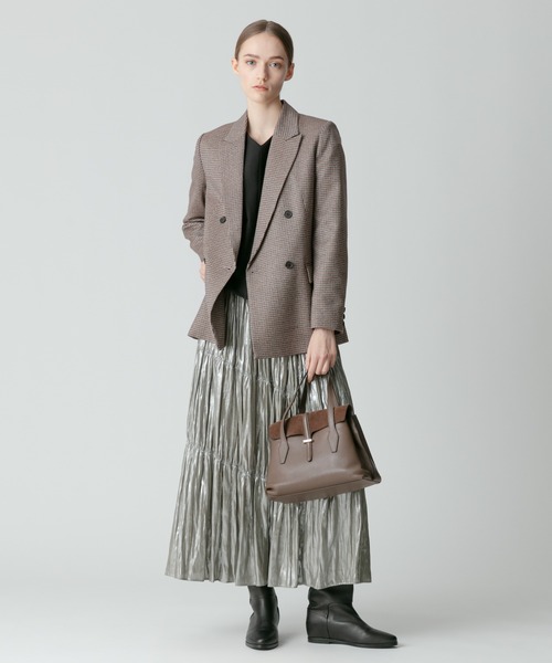 アルアバイル allureville グレンチェック ダブルブレスト