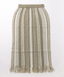 Settimissimo | ジャガードフリンジヘムニットスカート(スカート)