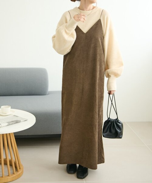 WEB限定】コーデュロイキャミワンピース（ワンピース）｜DISCOAT