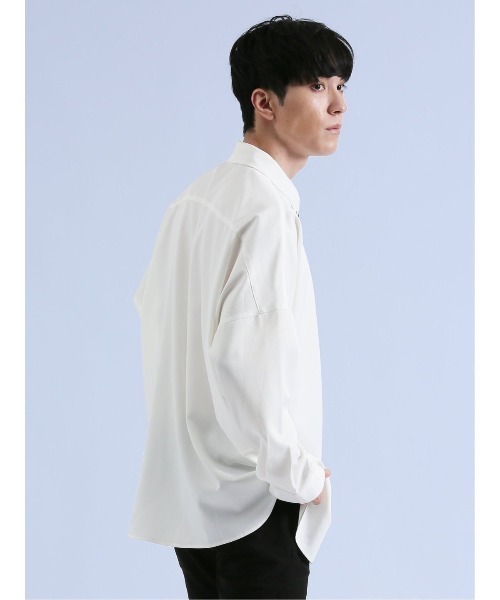 semantic design（セマンティックデザイン）の「【ストレッチ】セマンティックデザイン×PSYCHONATION タイ付きチェーン 長袖シャツ（シャツ/ブラウス・メンズ・ブラック/ホワイト/ホワイト×ブラック・MEDIUM/LARGE）」の6枚目の写真