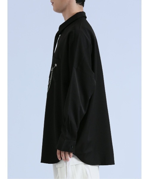 semantic design（セマンティックデザイン）の「【ストレッチ】セマンティックデザイン×PSYCHONATION タイ付きチェーン 長袖シャツ（シャツ/ブラウス・メンズ・ブラック/ホワイト/ホワイト×ブラック・MEDIUM/LARGE）」の18枚目の写真