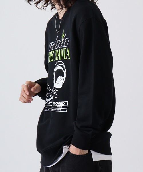 spiritoso(スピリトーゾ)の「spiritoso ヘッドフォンプリント裏毛トレーナー(スウェット・メンズ・ホワイト/ブラック/杢グレー・F)」の11枚目の写真