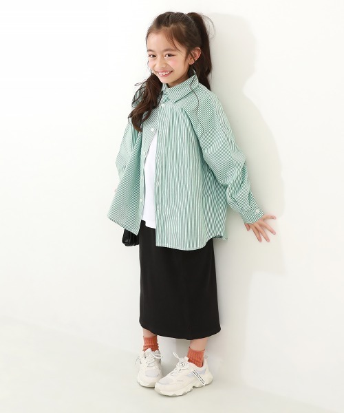 devirock（デビロック）の「リブスリットスカート（スカート・キッズ・ピンク系6/エメラルド/ブラック/グレー系1/パープル系5・130cm/140cm/100cm/160cm/110cm/150cm/120cm）」の15枚目の写真