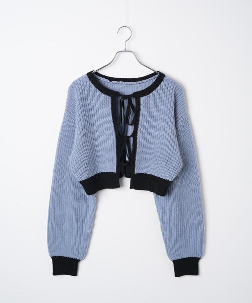 WEGO(ウィゴー)の「WEGO/リボン2WAYカーデ(カーディガン/ボレロ・レディース・ホワイト/サックスブルー/ブルー/アイボリー/ブラック/ピンク/ブラック系その他5/イエロー/グリーン/その他1/ブラック系その他・FREE)」の15枚目の写真