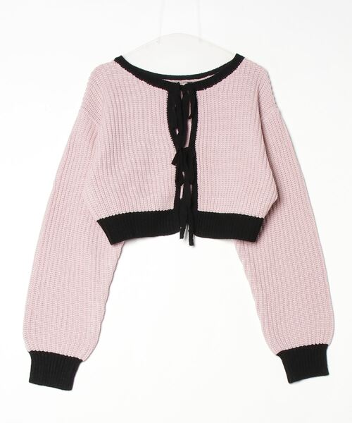 WEGO(ウィゴー)の「WEGO/リボン2WAYカーデ(カーディガン/ボレロ・レディース・ホワイト/サックスブルー/ブルー/アイボリー/ブラック/ピンク/ブラック系その他5/イエロー/グリーン/その他1/ブラック系その他・FREE)」の14枚目の写真