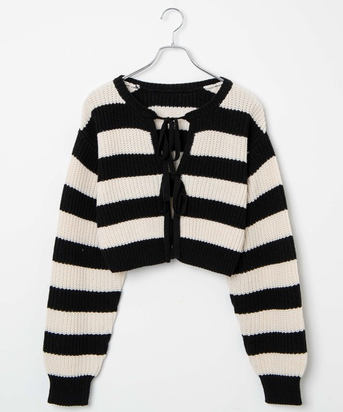 WEGO(ウィゴー)の「WEGO/リボン2WAYカーデ(カーディガン/ボレロ・レディース・ホワイト/サックスブルー/ブルー/アイボリー/ブラック/ピンク/ブラック系その他5/イエロー/グリーン/その他1/ブラック系その他・FREE)」の12枚目の写真