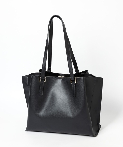 LEPSIM（レプシィム）の「フェイクレザータックA4バッグ　990320（トートバッグ・レディース・ブラック/グレイッシュベージュ・ONE SIZE）」の15枚目の写真