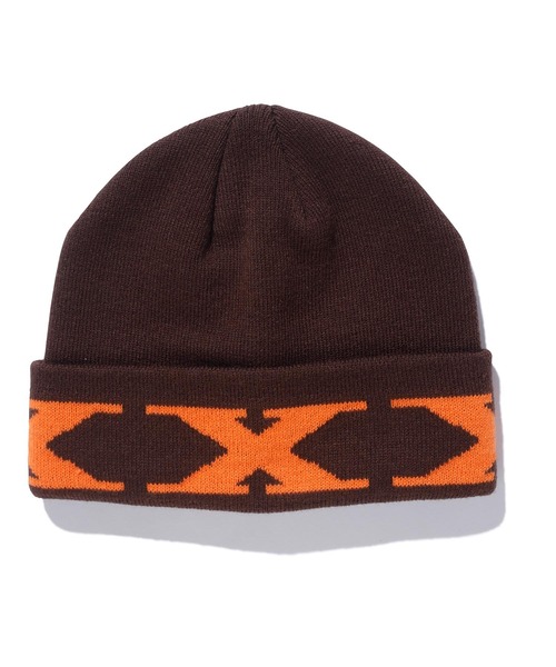 XLARGE(エクストララージ)の「X LOGO CUFF BEANIE(ニットキャップ/ビーニー・メンズ・ネイビー/ブラウン/ブラック・ONE SIZE)」の3枚目の写真