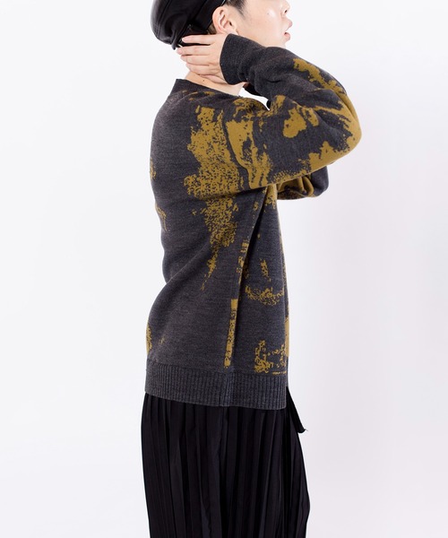 OSMOSIS（オズモーシス）の「プリーツ切替ニットワンピース（ワンピース・レディース・ライトグレー/ダークグレー/ブラック・ONE SIZE）」の17枚目の写真