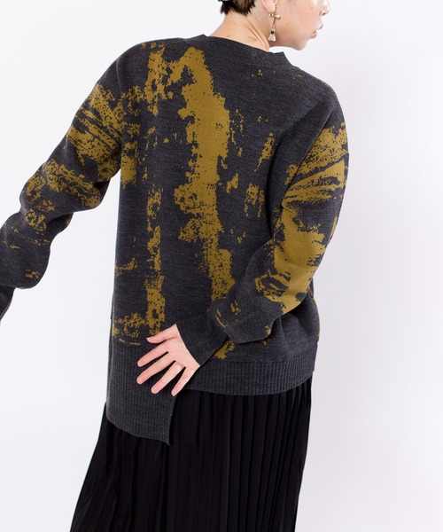 OSMOSIS（オズモーシス）の「プリーツ切替ニットワンピース（ワンピース・レディース・ライトグレー/ダークグレー/ブラック・ONE SIZE）」の18枚目の写真