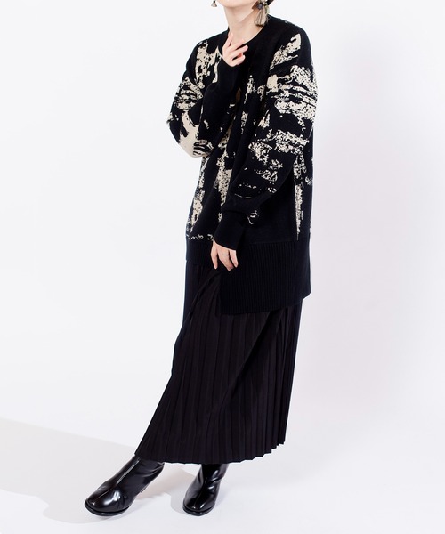 OSMOSIS（オズモーシス）の「プリーツ切替ニットワンピース（ワンピース・レディース・ライトグレー/ダークグレー/ブラック・ONE SIZE）」の22枚目の写真