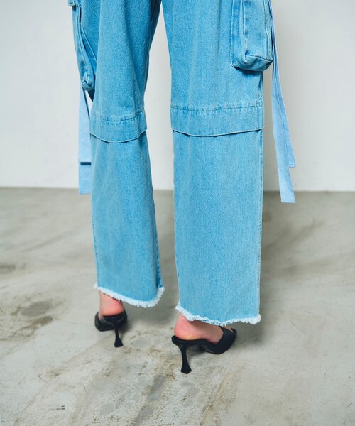ムラサキGRACE CONTINENTAL コクーンデニムカーゴパンツ GRACE CONTINENTAL（グレースコンチネンタル）の「コクーンデニム