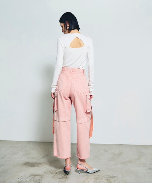 GRACE CONTINENTAL（グレースコンチネンタル）の「コクーンデニムカーゴパンツ（デニムパンツ・レディース・ピンク/グレー/ブルー・36/38）」の9枚目の写真