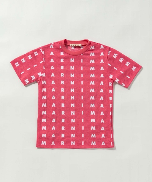 MARNI（マルニ）の「MARNI（マルニ）Kids & Junior ブランドロゴ総柄半袖Tシャツカットソー（Tシャツ/カットソー・キッズ・ホワイト/ブルー/ピンク・12Y/14Y/4Y/6Y/8Y/10Y）」の3枚目の写真