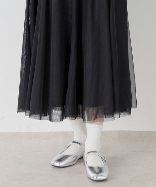 Honeys（ハニーズ）の「ベルト付フラットシューズ（パンプス・レディース・ブラック系その他/ブラック/シルバー・23.0/24.0/22.5/23.5/24.5/25.0）」の15枚目の写真