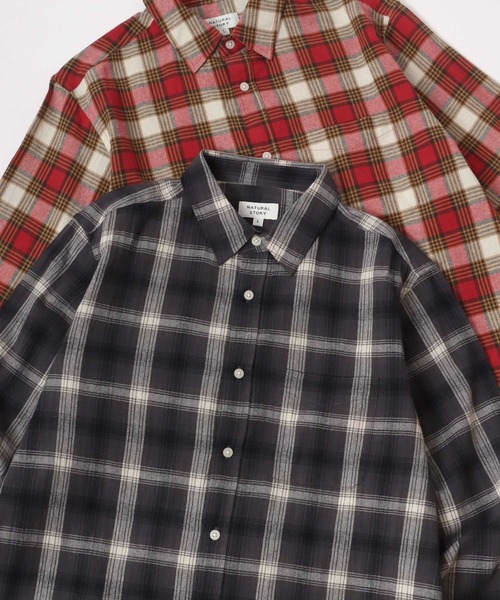 Lazar(ラザル)の「Regular Fit Check & Stripe Shirt/レギュラーフィット チェック ストライプ ボタンダウンシャツ/レディース メンズ(シャツ/ブラウス・メンズ・ベージュ系その他/レッド系その他/ホワイト系その他/ブルー系その他/グレー系その他/イエロー系その他/ブルー系その他2・M/L/LL)」の3枚目の写真