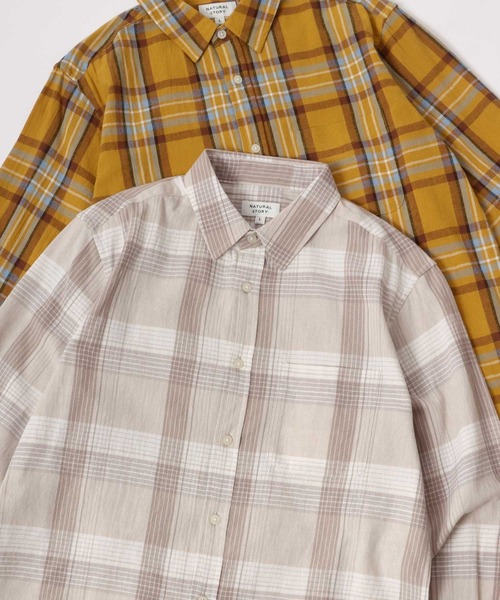 Lazar(ラザル)の「Regular Fit Check & Stripe Shirt/レギュラーフィット チェック ストライプ ボタンダウンシャツ/レディース メンズ(シャツ/ブラウス・メンズ・ベージュ系その他/レッド系その他/ホワイト系その他/ブルー系その他/グレー系その他/イエロー系その他/ブルー系その他2・M/L/LL)」の4枚目の写真
