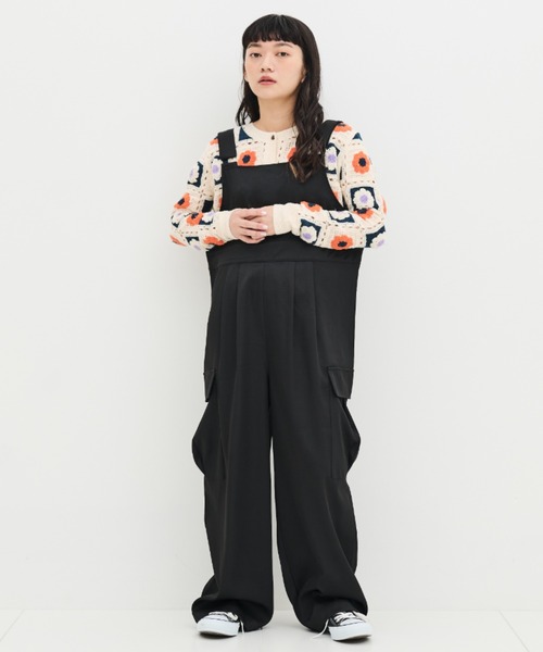 MERLOT（メルロー）の「アソートオーバーオール（サロペット/オーバーオール・レディース・ナチュラル/ブラック/チェック・FREE）」の8枚目の写真