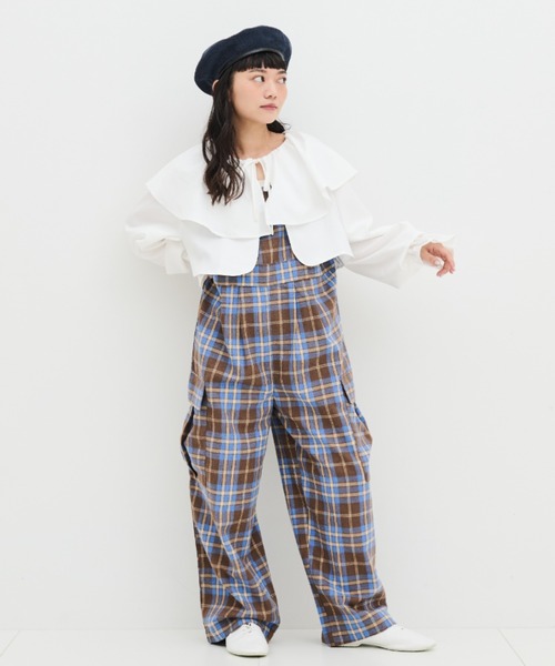 MERLOT（メルロー）の「アソートオーバーオール（サロペット/オーバーオール・レディース・ナチュラル/ブラック/チェック・FREE）」の21枚目の写真