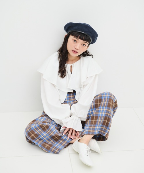 MERLOT（メルロー）の「アソートオーバーオール（サロペット/オーバーオール・レディース・ナチュラル/ブラック/チェック・FREE）」の20枚目の写真