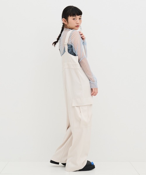 MERLOT（メルロー）の「アソートオーバーオール（サロペット/オーバーオール・レディース・ナチュラル/ブラック/チェック・FREE）」の13枚目の写真