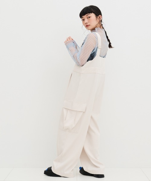 MERLOT（メルロー）の「アソートオーバーオール（サロペット/オーバーオール・レディース・ナチュラル/ブラック/チェック・FREE）」の5枚目の写真