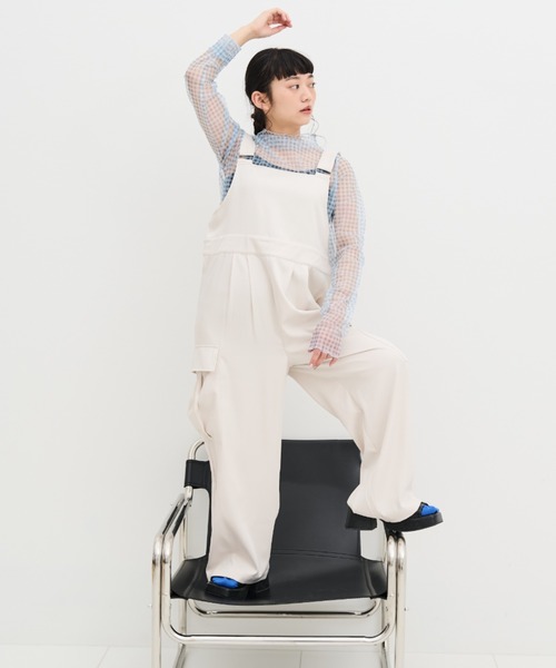 MERLOT（メルロー）の「アソートオーバーオール（サロペット/オーバーオール・レディース・ナチュラル/ブラック/チェック・FREE）」の18枚目の写真