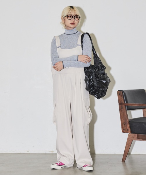 MERLOT（メルロー）の「アソートオーバーオール（サロペット/オーバーオール・レディース・ナチュラル/ブラック/チェック・FREE）」の19枚目の写真