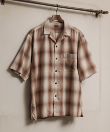 WILD LIFE TAILOR Adam et Rope' | 【WILD LIFE TAILOR】ドレープチェック ハーフスリーブ オープンカラー シャツ(シャツ/ブラウス)