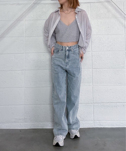 EPIMI E'PIMMY(エピミエピミー)の「シャギービスチェ/シアーブラウスSET(シャツ/ブラウス・レディース・オフホワイト/ブラック/グレー・MEDIUM)」の18枚目の写真