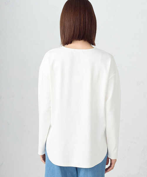 COMME CA ISM(コムサイズム)の「フォトプリント 長袖 カットソー(Tシャツ/カットソー・レディース・ベージュ/ホワイト・M/L)」の11枚目の写真