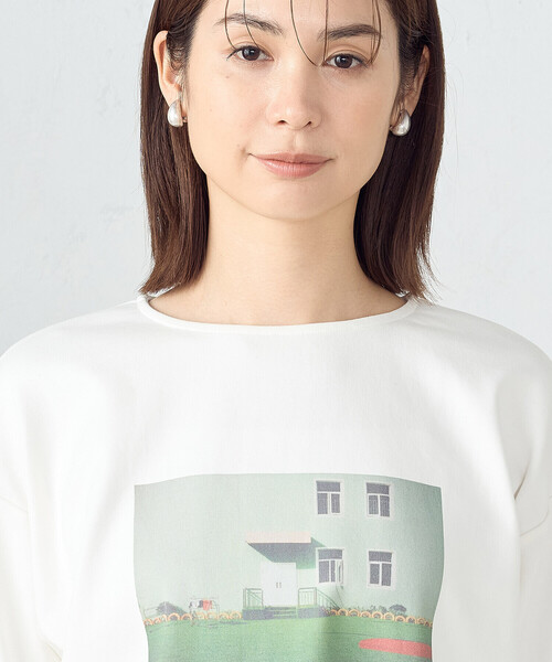 COMME CA ISM(コムサイズム)の「フォトプリント 長袖 カットソー(Tシャツ/カットソー・レディース・ベージュ/ホワイト・M/L)」の12枚目の写真