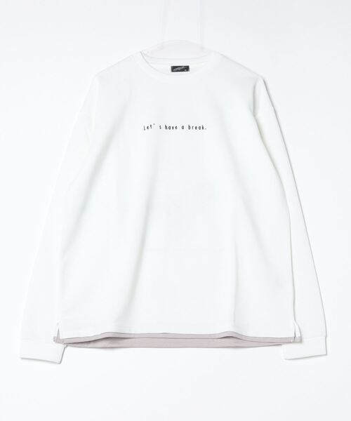 WESTSEA(ウエストシー)の「フェイクレイヤード 鹿の子ダンボール 長袖T(Tシャツ/カットソー・メンズ・ライトグレー/ブラック/オフホワイト・M/L)」の4枚目の写真