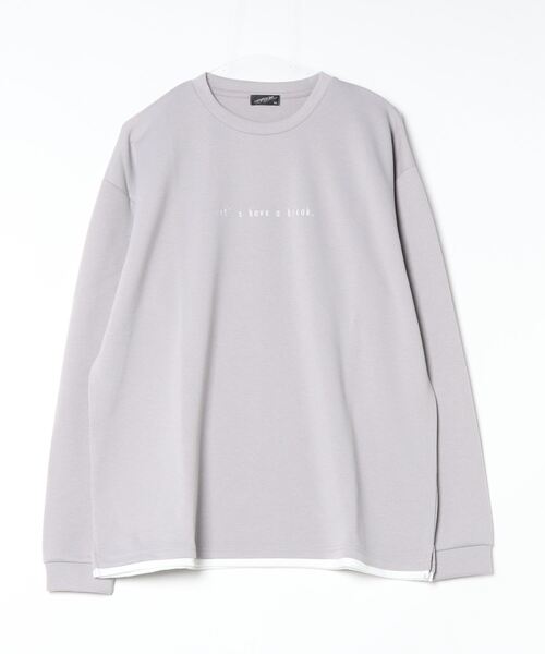 WESTSEA(ウエストシー)の「フェイクレイヤード 鹿の子ダンボール 長袖T(Tシャツ/カットソー・メンズ・ライトグレー/ブラック/オフホワイト・M/L)」の6枚目の写真