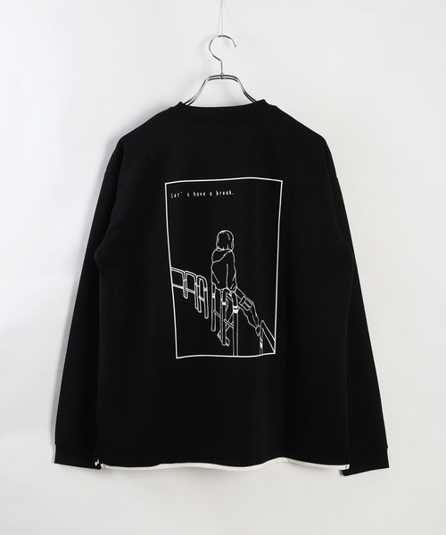 WESTSEA(ウエストシー)の「フェイクレイヤード 鹿の子ダンボール 長袖T(Tシャツ/カットソー・メンズ・ライトグレー/ブラック/オフホワイト・M/L)」の16枚目の写真