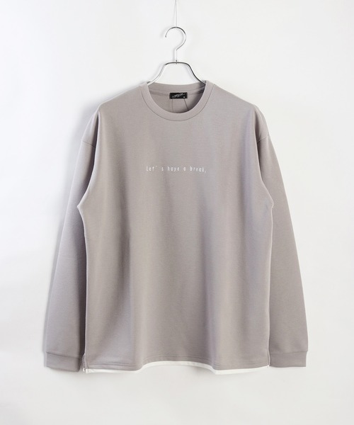 WESTSEA(ウエストシー)の「フェイクレイヤード 鹿の子ダンボール 長袖T(Tシャツ/カットソー・メンズ・ライトグレー/ブラック/オフホワイト・M/L)」の19枚目の写真