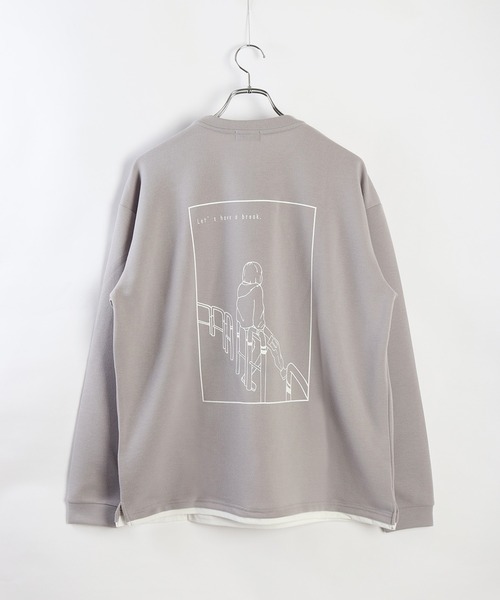 WESTSEA(ウエストシー)の「フェイクレイヤード 鹿の子ダンボール 長袖T(Tシャツ/カットソー・メンズ・ライトグレー/ブラック/オフホワイト・M/L)」の20枚目の写真