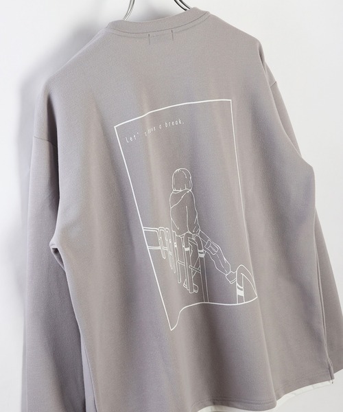 WESTSEA(ウエストシー)の「フェイクレイヤード 鹿の子ダンボール 長袖T(Tシャツ/カットソー・メンズ・ライトグレー/ブラック/オフホワイト・M/L)」の21枚目の写真